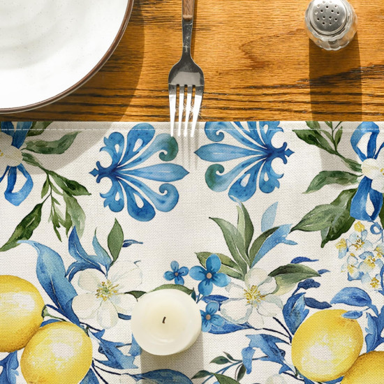 Lemon Pattern Table Runner